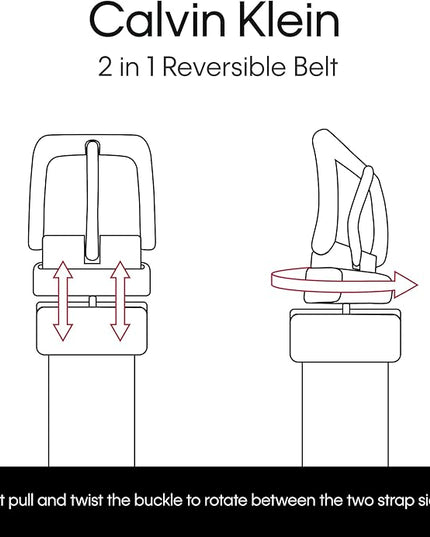 Calvin Klein Men's Smooth Leather Reversible Belt Smooth Leather Reversible Belt
