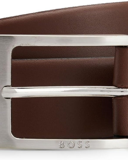 BOSS Mens Barnabie Pin-buckle belt in nappa leather, 38