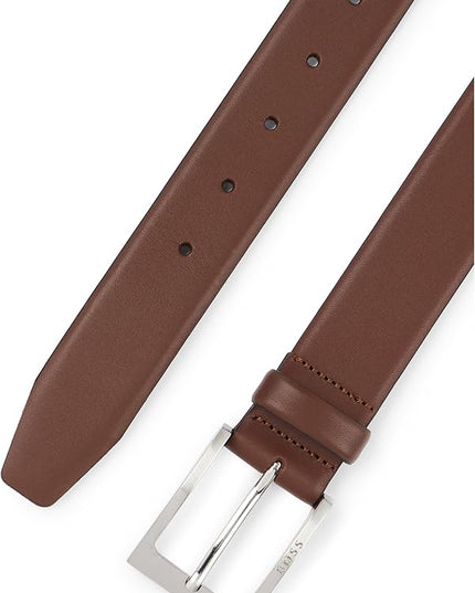 BOSS Mens Barnabie Pin-buckle belt in nappa leather, 38
