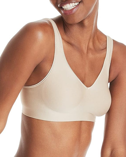 Hanes Women Smooth-Tec Wire-free Bra, Beige, L