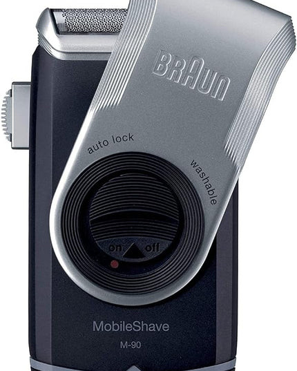 Braun M 90 Mobile Shaver Battery Operated, Silver-Black