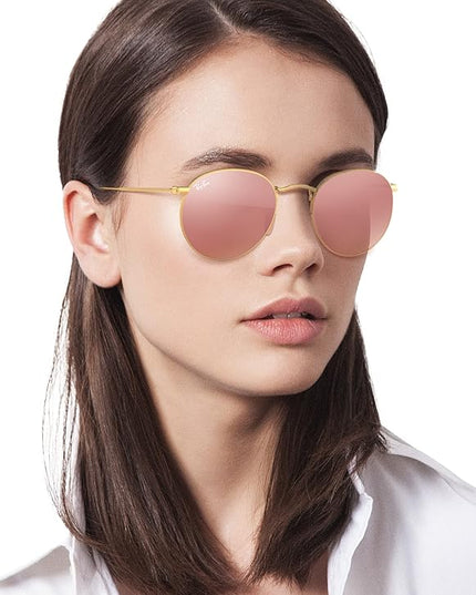 RayBan (RB3447) Round Sunglasses, 53/21 -Pink