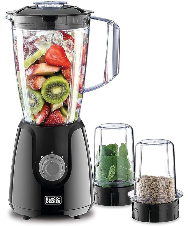 Black + Decker Blender with 2 Grinding Mills, 400W