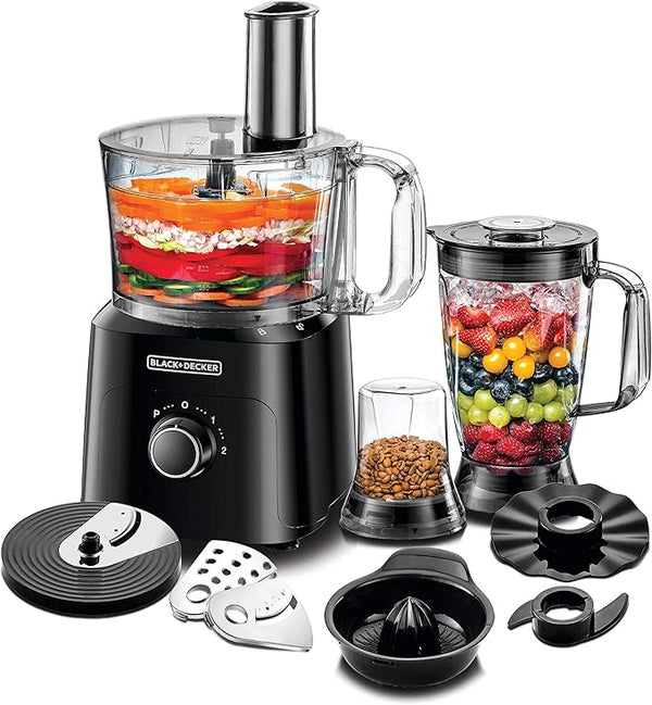 BLACK+DECKER 5-in-1 Food Processor, 750W