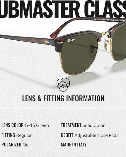 RayBan [RB3016]Clubmaster Sunglasses,51/21