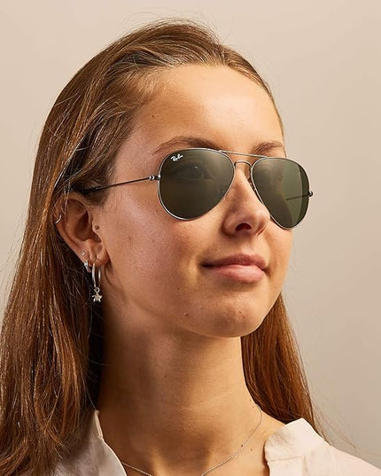 RayBan (RB3025) Aviator Large Metal Sunglasses, 55/14