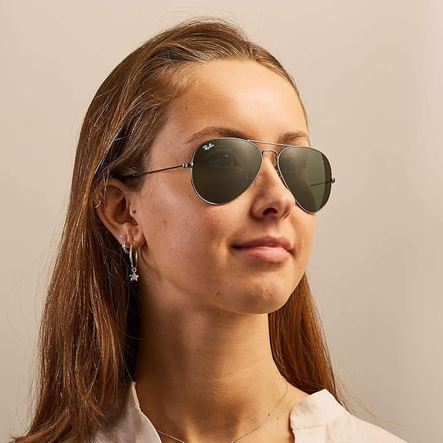 RayBan (RB3025) Aviator Large Metal Sunglasses, 55/14