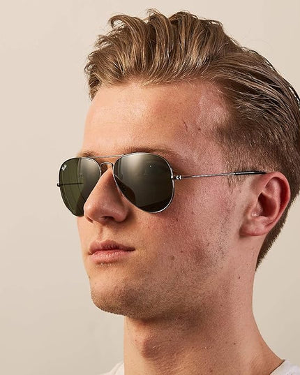 RayBan (RB3025) Aviator Large Metal Sunglasses, 55/14