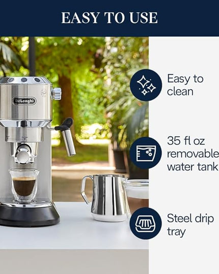 De'Longhi Dedica Pump Espresso Manual Coffee Machine