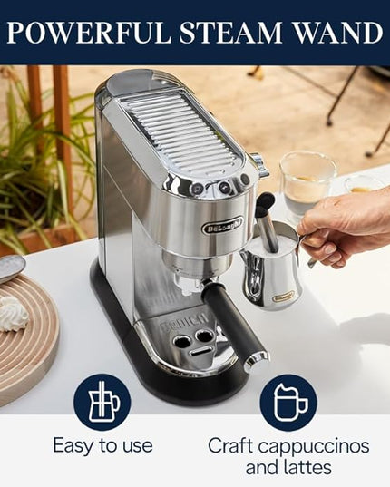 De'Longhi Dedica Pump Espresso Manual Coffee Machine