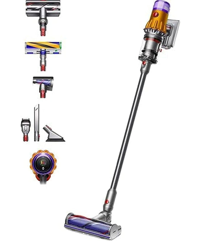 Dyson (Yellow & Nickel) V12, V12 Detect Slim Vacuum, 0.35 liters