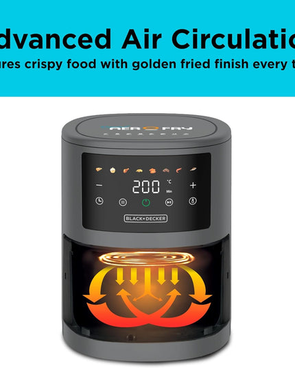 BLACK+DECKER 8 in 1 Digital Air Fryer, 3.5L