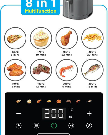 BLACK+DECKER 8 in 1 Digital Air Fryer, 3.5L