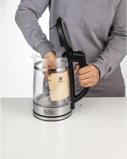 BLACK+DECKER 1.7L Glass Kettle, 2200W