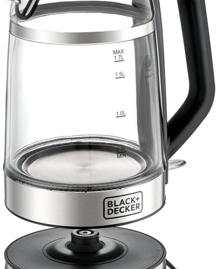 BLACK+DECKER 1.7L Glass Kettle, 2200W