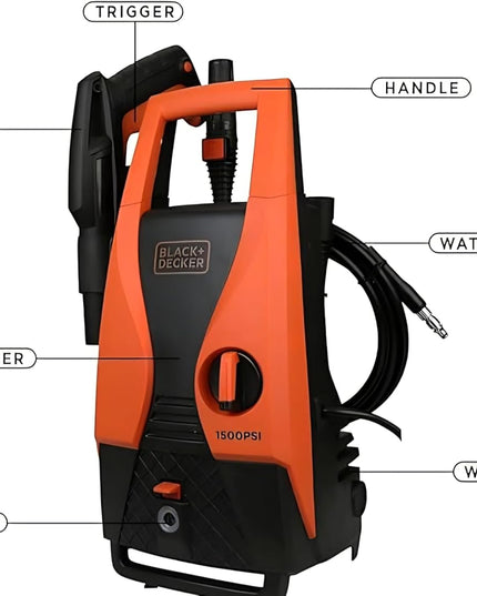 BLACK+DECKER Pressure Washer, 105 Bar