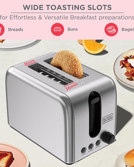 BLACK+DECKER Toaster, 2-Slice, 1050W