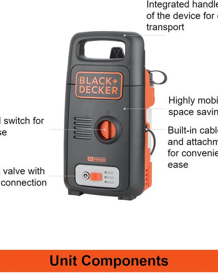 Black & Decker Pressure Washer, 100 Bar