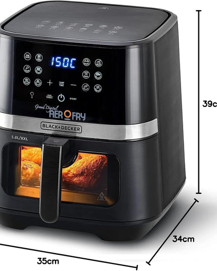 Black&Decker Digital 12-in-1 Air Fryer, 1800W