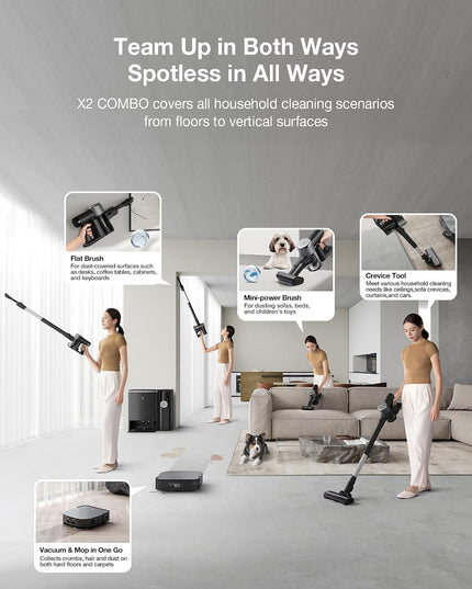Ecovacs DEEBOT X2 Combo Complete Robot Vacuum and Mop