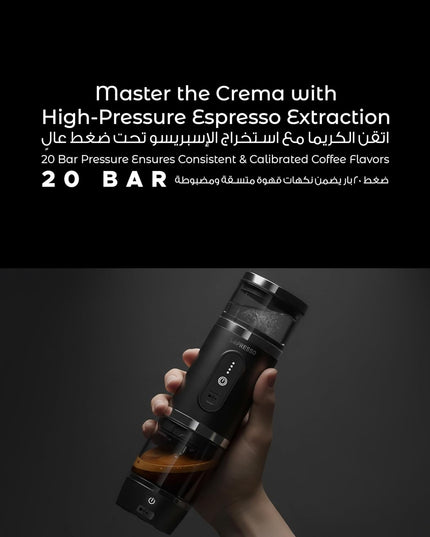 LePresso 4-in-1 Portable Coffee Machine with Milk Frother