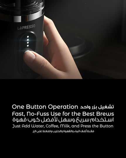 LePresso 4-in-1 Portable Coffee Machine with Milk Frother