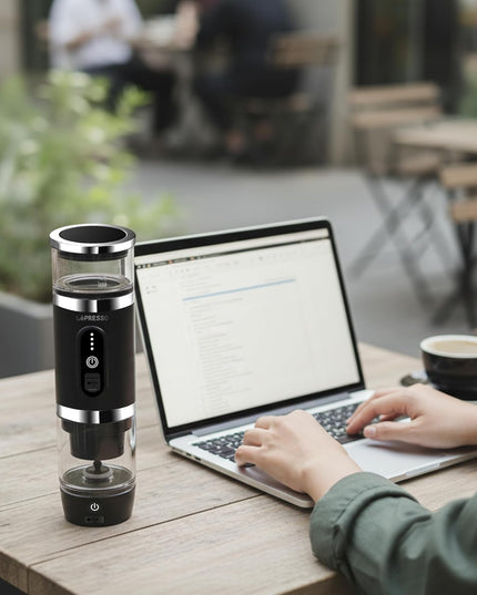 LePresso 4-in-1 Portable Coffee Machine with Milk Frother