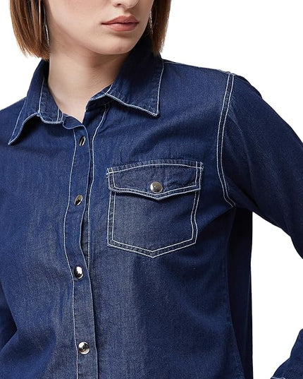 Miss Olive Cropped Denim Jacket, L