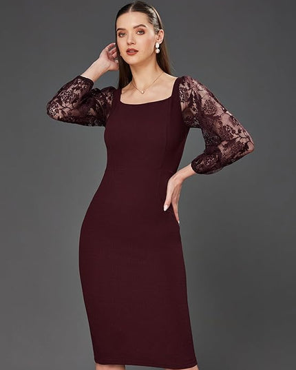 Miss Olive Slim Fit Knee-Long Dress, M