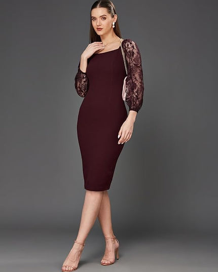 Miss Olive Slim Fit Knee-Long Dress, M