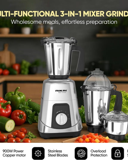 Nikai 3-in-1 Blender – 900W