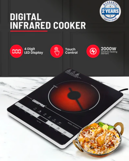 Geepas Digital Infrared Cooker, 2000W