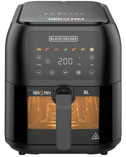 Black + Decker Aerofry 8L AirFryer 7-in-1 , 1700W