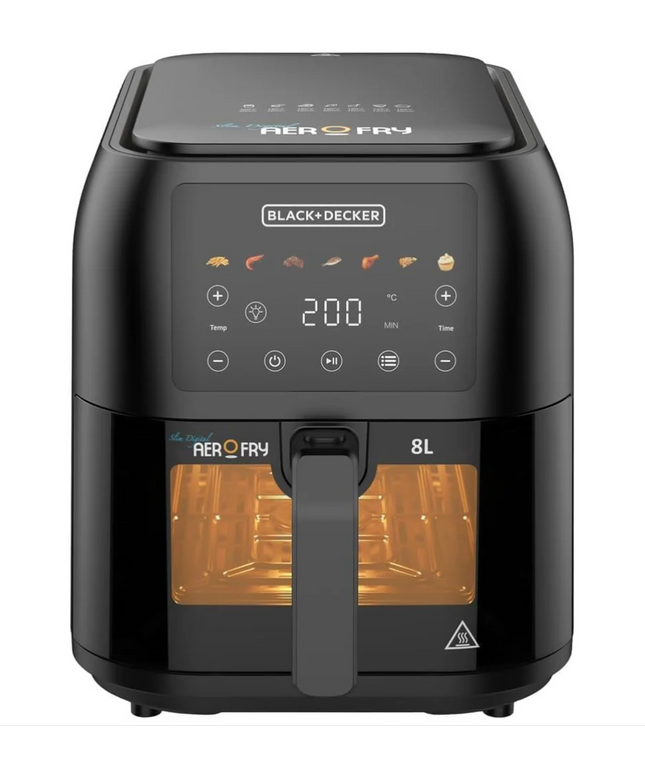 Black + Decker Aerofry 8L AirFryer 7-in-1 , 1700W