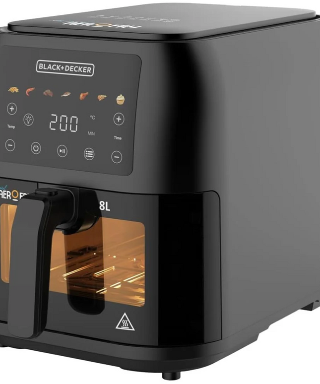 Black + Decker Aerofry 8L AirFryer 7-in-1 , 1700W