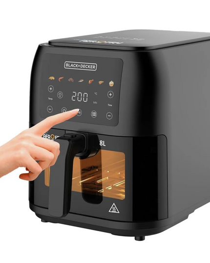 Black + Decker Aerofry 8L AirFryer 7-in-1 , 1700W