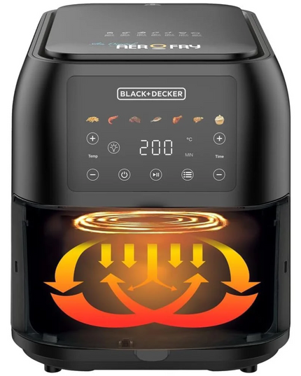Black + Decker Aerofry 8L AirFryer 7-in-1 , 1700W