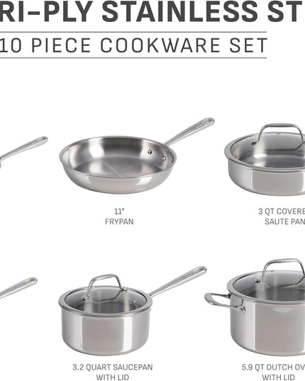Tefal Pro Tri-Ply Stainless Steel Cookware