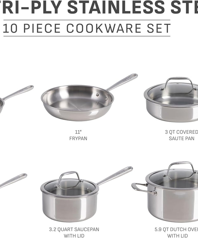 Tefal Pro Tri-Ply Stainless Steel Cookware