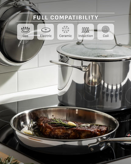 Tefal Pro Tri-Ply Stainless Steel Cookware